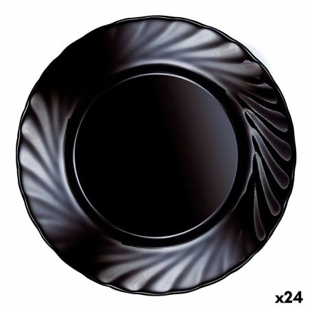 Dessert dish Luminarc Trianon Black Glass (Ø 19,5 cm) (24 Units)