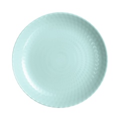 Flat plate Luminarc Pampille Turquoise Glass (25 cm) (24 Units)