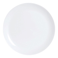 Flat plate Luminarc Diwali White Glass (25 cm) (24 Units)