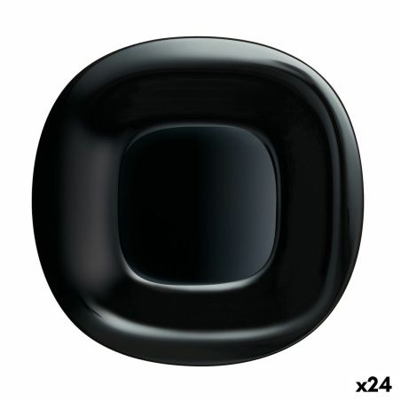 Piatto da pranzo Luminarc Carine Negro Nero Vetro Ø 26 cm (24 Unità)