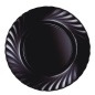 Flat plate Luminarc Trianon Black Glass (Ø 24,5 cm) (24 Units)