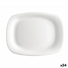 Serving Platter Bormioli Rocco Parma Rectangular White Glass 20 x 28 cm (24 Units)