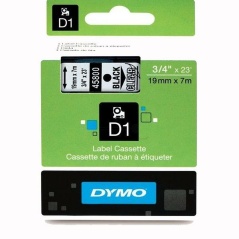 Nastro Laminato per Etichettatrici Dymo D1 45800 LabelManager™ Nero Trasparente (5 Unità)