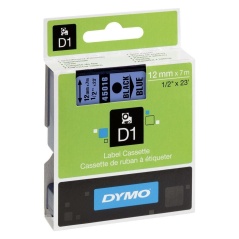 Laminated Tape for Labelling Machines Dymo D1 45016 12 mm LabelManager™ Blue Black (5 Units)