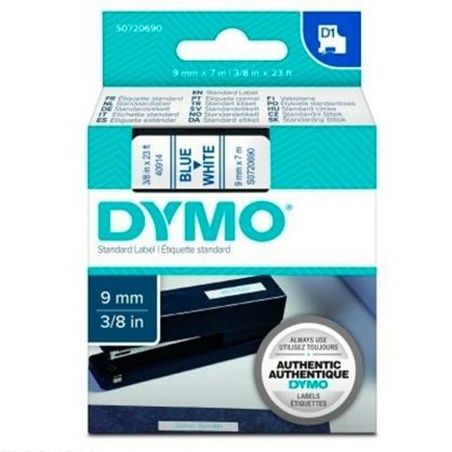 Nastro Laminato per Etichettatrici Dymo D1 40914 9 mm LabelManager™ Bianco Azzurro (5 Unità)