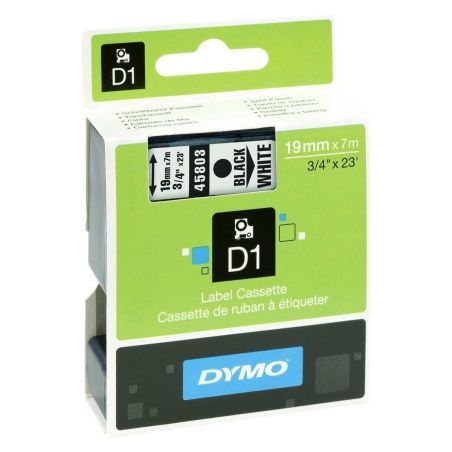 Laminated Tape for Labelling Machines Dymo D1 45803 LabelManager™ White Black (5 Units)