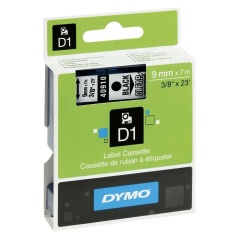 Laminated Tape for Labelling Machines Dymo D1 40910 9 mm LabelManager™ Transparent Black (5 Units)