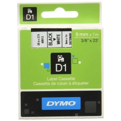Nastro Laminato per Etichettatrici Dymo D1 41913 9 mm LabelManager™ Bianco Nero (5 Unità)