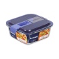 Hermetic Lunch Box Luminarc Easy Box Blue Glass (760 ml) (6 Units)