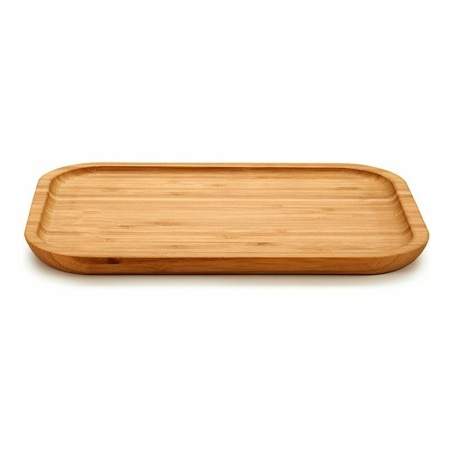 Snack tray Brown Bamboo 18 x 1,5 x 25 cm (12 Units)