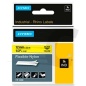 Laminated Tape for Labelling Machines Rhino Dymo ID1-12 Yellow Black 12 x 3,5 mm Self-adhesives (5 Units)