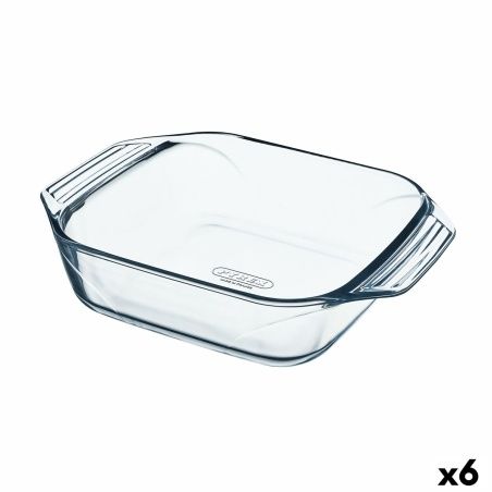 Teglia da Cucina Pyrex Irresistible Quadrato Trasparente Vetro 6 Unità 29,2 x 22,7 x 6,8 cm