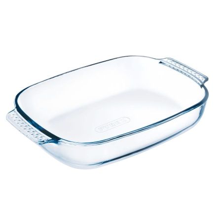 Serving Platter Pyrex Classic Rectangular Transparent Glass 35 x 23 cm (6 Units)