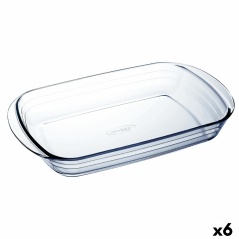 Oven Dish Ô Cuisine Ocuisine Vidrio Rectangular Transparent Glass 39 x 24 x 6 cm (6 Units)