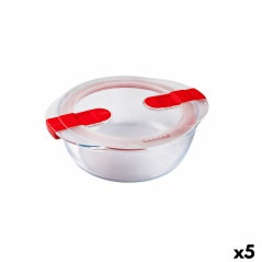 Hermetic Lunch Box Pyrex Cook&heat 1,1 L 21 x 18 x 7 cm Transparent Glass (5 Units)