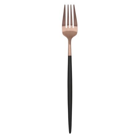 Fork Set Bidasoa Gio Black Copper Metal 12 Units
