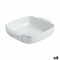 Oven Dish Pyrex Signature White Ceramic Squared 29 x 24 x 7 cm (6 Units)