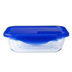 Hermetic Lunch Box Pyrex Cook & Go Blue 1,7 L 24 x 18 cm Glass (5 Units)