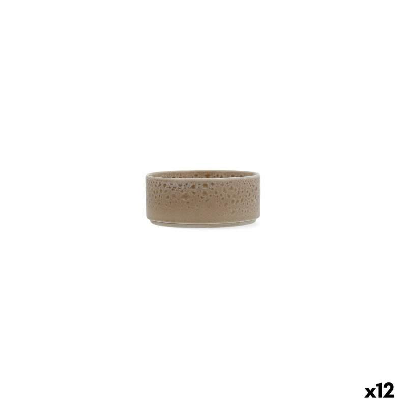 Ciotola Ariane Porous Ceramica Beige 12 cm (12 Unità)