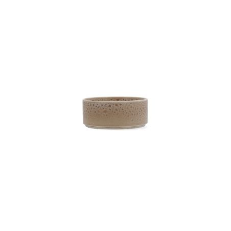 Bowl Ariane Porous Ceramic Beige 12 cm (12 Units)