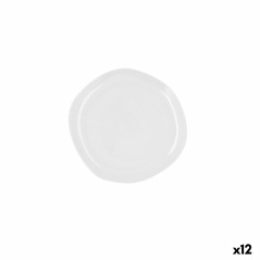Flat plate Ariane Earth Ceramic White Ø 21 cm (12 Units)