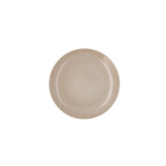 Flat plate Ariane Porous Ceramic Beige Ø 21 cm (12 Units)