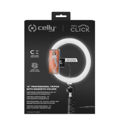Selfie Ring Light with Tripod and Remote Celly CLICKGHOSTUSBBK