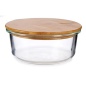 Round Lunch Box with Lid Bamboo 15 x 6,5 x 15 cm (12 Units)