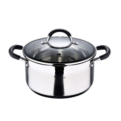 Casserole with lid Masterpro foodies bgmp-1502-bk Stainless steel (5 L) 24 x 12 cm