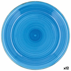 Piatto da pranzo Quid Vita Azul Azzurro Ceramica Ø 27 cm (12 Unità)