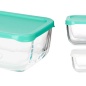 Set of lunch boxes Snow Box Rectangular White Turquoise (4 Units)
