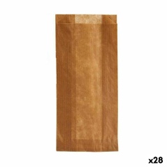 Reusable Food Bag Set Compostable 10 x 34 cm Brown Cellulose (28 Units)