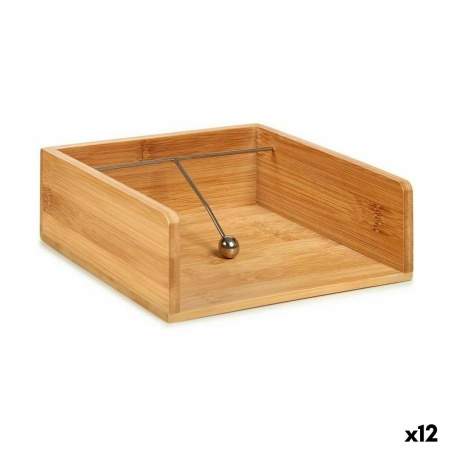 Portatovagliolo Marrone Bambù 18,2 x 7 x 21,6 cm (12 Unità)