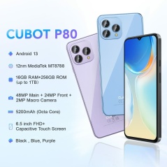 Smartphone Cubot P80 8 GB RAM 6,6" 256 GB Azzurro
