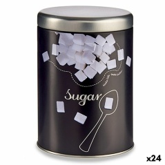 Portazucchero Nero Metallo 1 L 10,5 x 15 x 10,5 cm Zucchero (24 Unità)