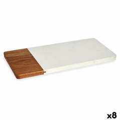 Cutting board White Marble Acacia 15 x 1,3 x 30 cm (8 Units)