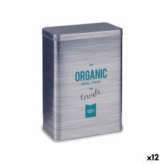 Dispenser di Cereali Organic Grigio Latta 12 x 24,7 x 17,6 cm (12 Unità)