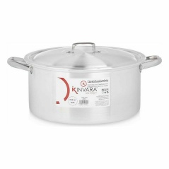 Casserole with lid Silver Aluminium 12,5 L (3 Units)