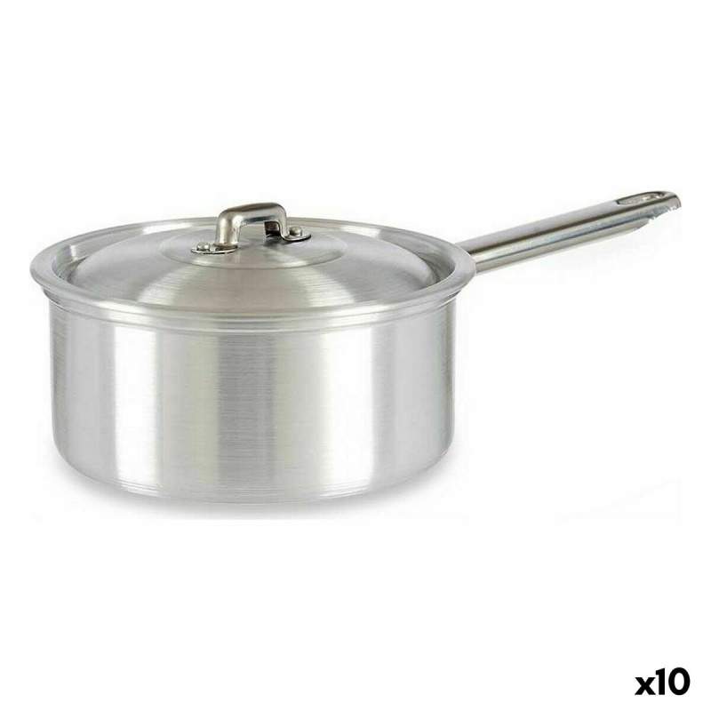 Casseruola con Coperchio Ø 16 cm Argentato Alluminio 1,5 L (10 Unità)