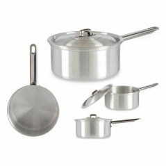 Casseruola con Coperchio Ø 16 cm Argentato Alluminio 1,5 L (10 Unità)