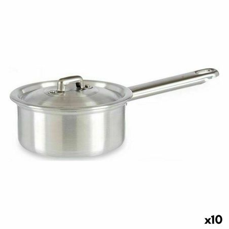 Saucepan with Lid Ø 12 cm Silver Aluminium 600 ml (10 Units)