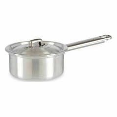 Saucepan with Lid Ø 12 cm Silver Aluminium 600 ml (10 Units)