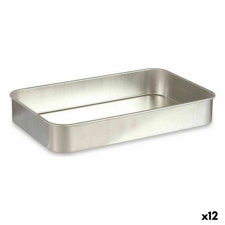 Pentola per arrosto Argentato Alluminio 41 x 6,5 x 26 cm (12 Unità)