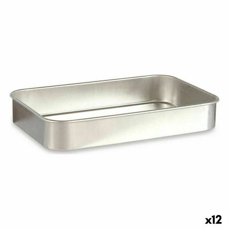 Pentola per arrosto Argentato Alluminio 23,5 x 6 x 36 cm (12 Unità)