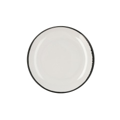 Flat Plate Ariane Vital Filo White Ceramic Ø 27 cm (6 Units)