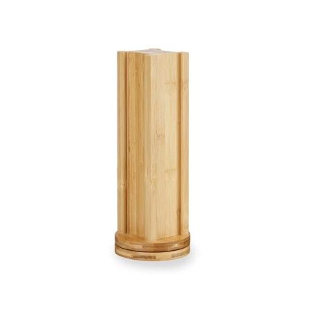 Stand for 20 Coffee Capsules Rotating Bamboo 11 x 11 x 34 cm (6 Units)