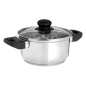 Casserole with glass lid Silver Stainless steel 1,8 L 28 x 9 x 18 cm (6 Units)