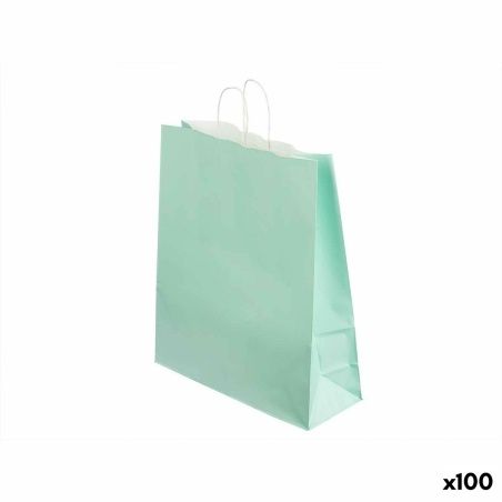 Paper Bag Green 32 X 12 X 50 cm (100 Units)
