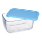 Lunch box SNOW BOX Blue Transparent Glass Polyethylene 790 ml (12 Units)