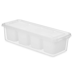 Contenitore per Frigorifero Bianco Trasparente Plastica 37,5 x 9 x 14,3 cm (12 Unità)